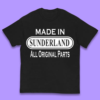 Made In Sunderland All Original Parts Vintage Retro Birthday Port City In Tyne And Wear, England Gift Kids T Shirt