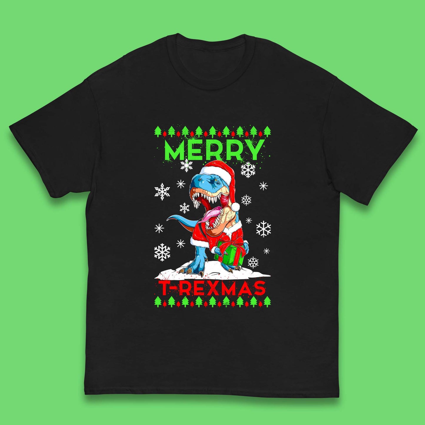 merry t rexmas christmas dinosaur t shirt