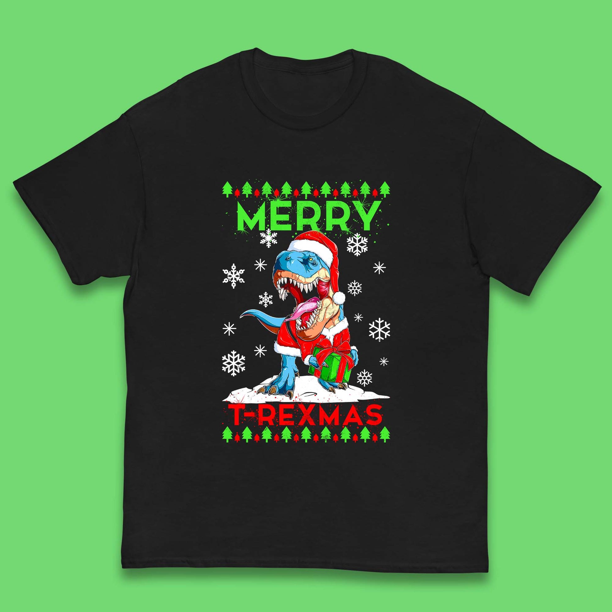 merry t rexmas christmas dinosaur t shirt