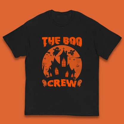 The Boo Crew Halloween Boo Squad Matching Costume Haunted House Horror Boo Ghost Kids T Shirt