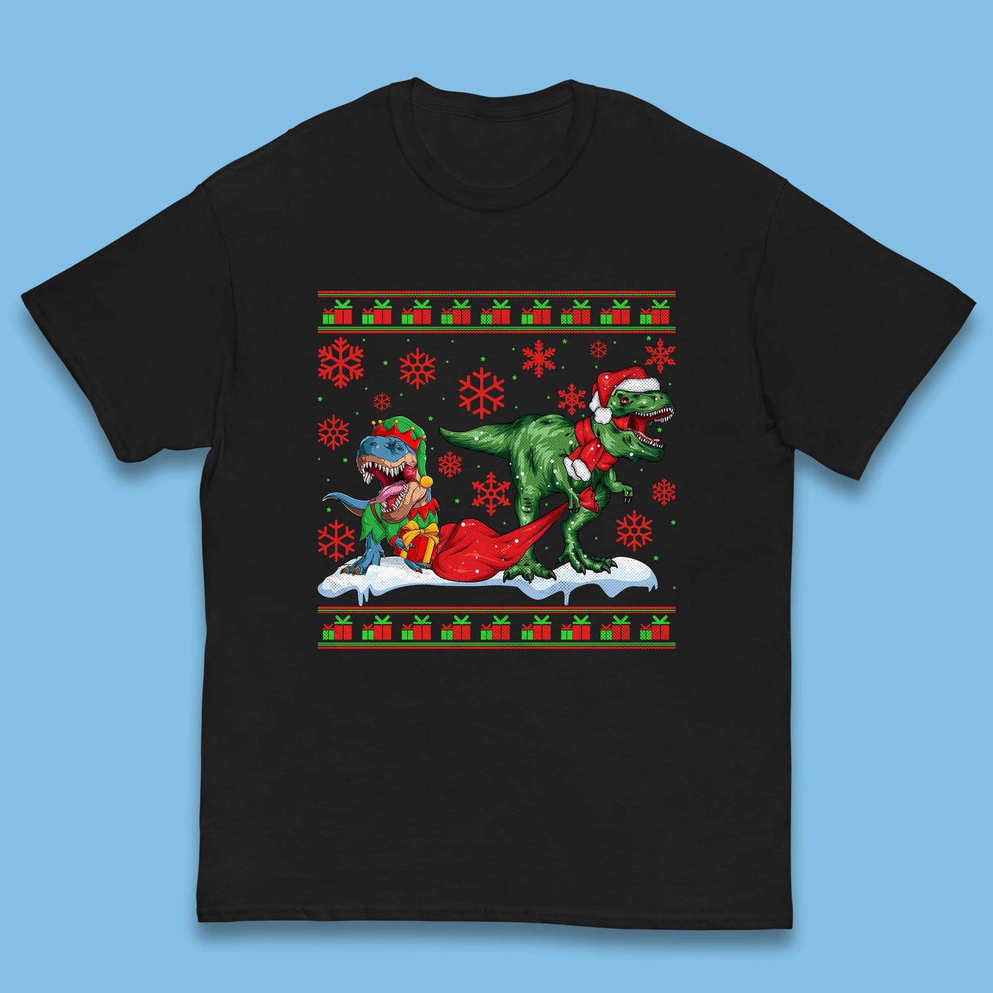 santa & elf costume t shirt