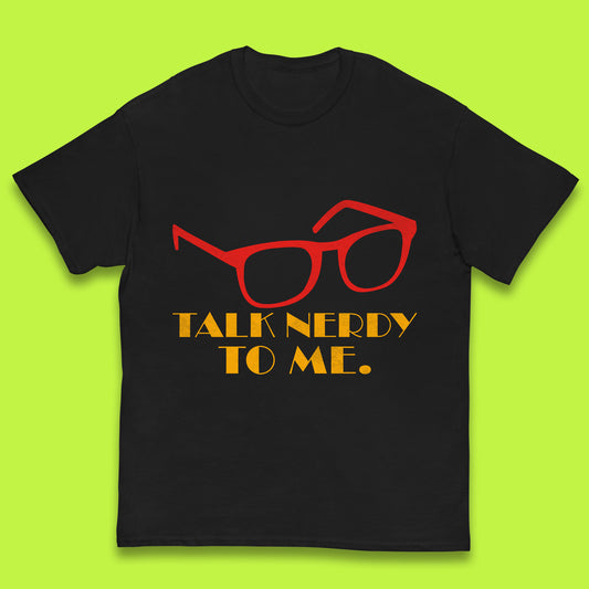 Talk Nerdy To Me Funny Geeky Nerd Glasses Coder Developer Programmer Book Lover Kids T Shirt