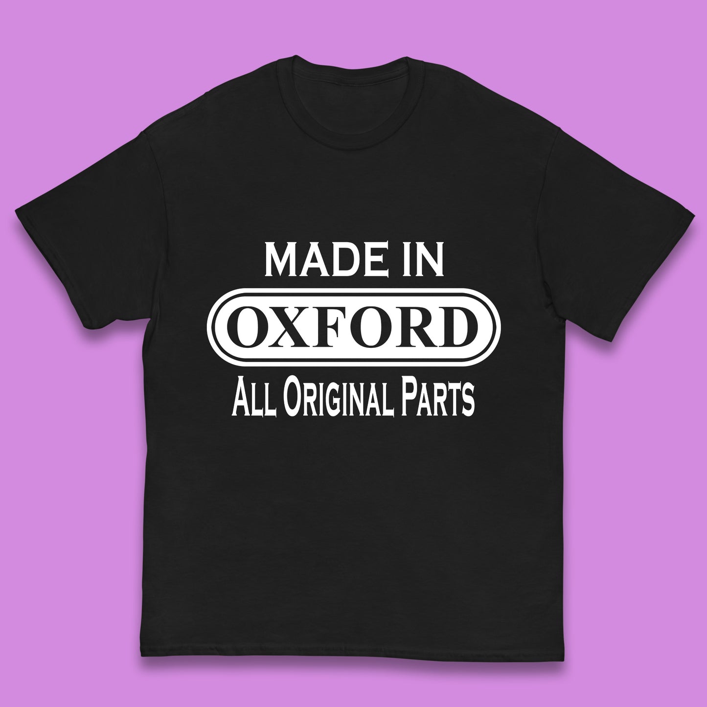 Made In Oxford All Original Parts Vintage Retro Birthday City in England Gift Kids T Shirt