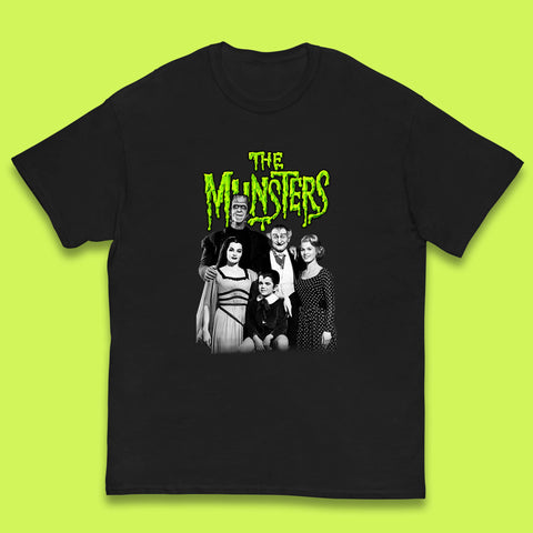 Vintage The Munsters Family TV Series Halloween Frankenstein Horror Scary Kids T Shirt
