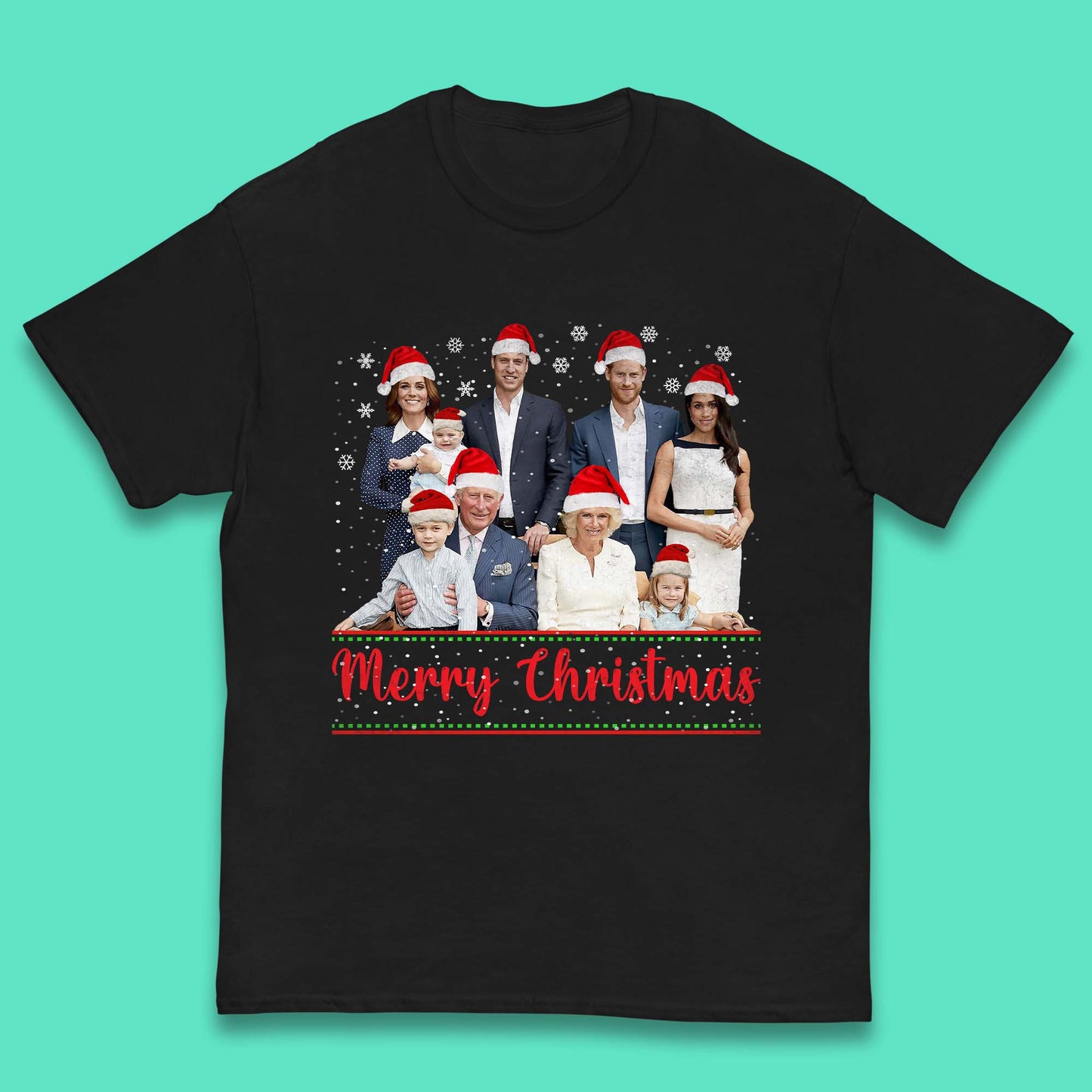 British Royal Family Succession Christmas Kids T-Shirt