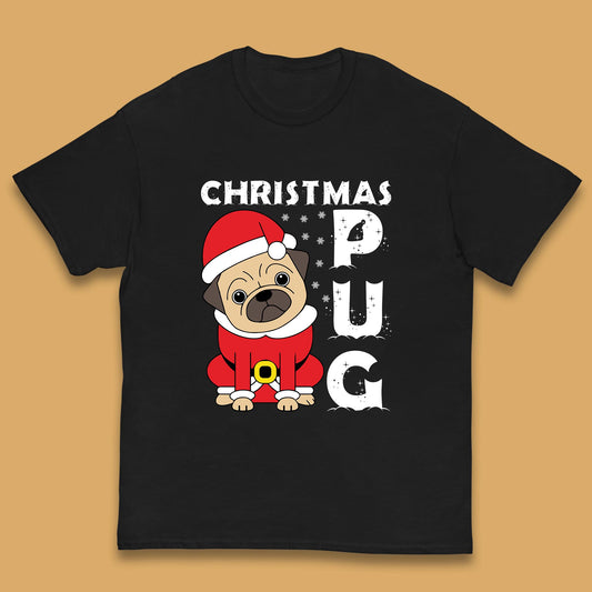christmas pug dog t shirt