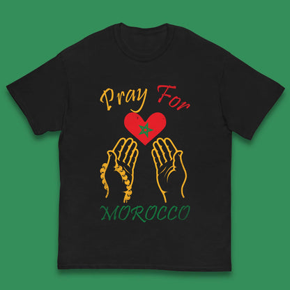 Pray For Morocco Stay Strong Morocco Earthquake Support Kids T Shirt