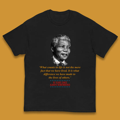10 Years Since Always Remember Nelson Mandela  Kids T Shirt