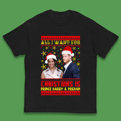 Prince Harry & Meghan Christmas Kids T-Shirt