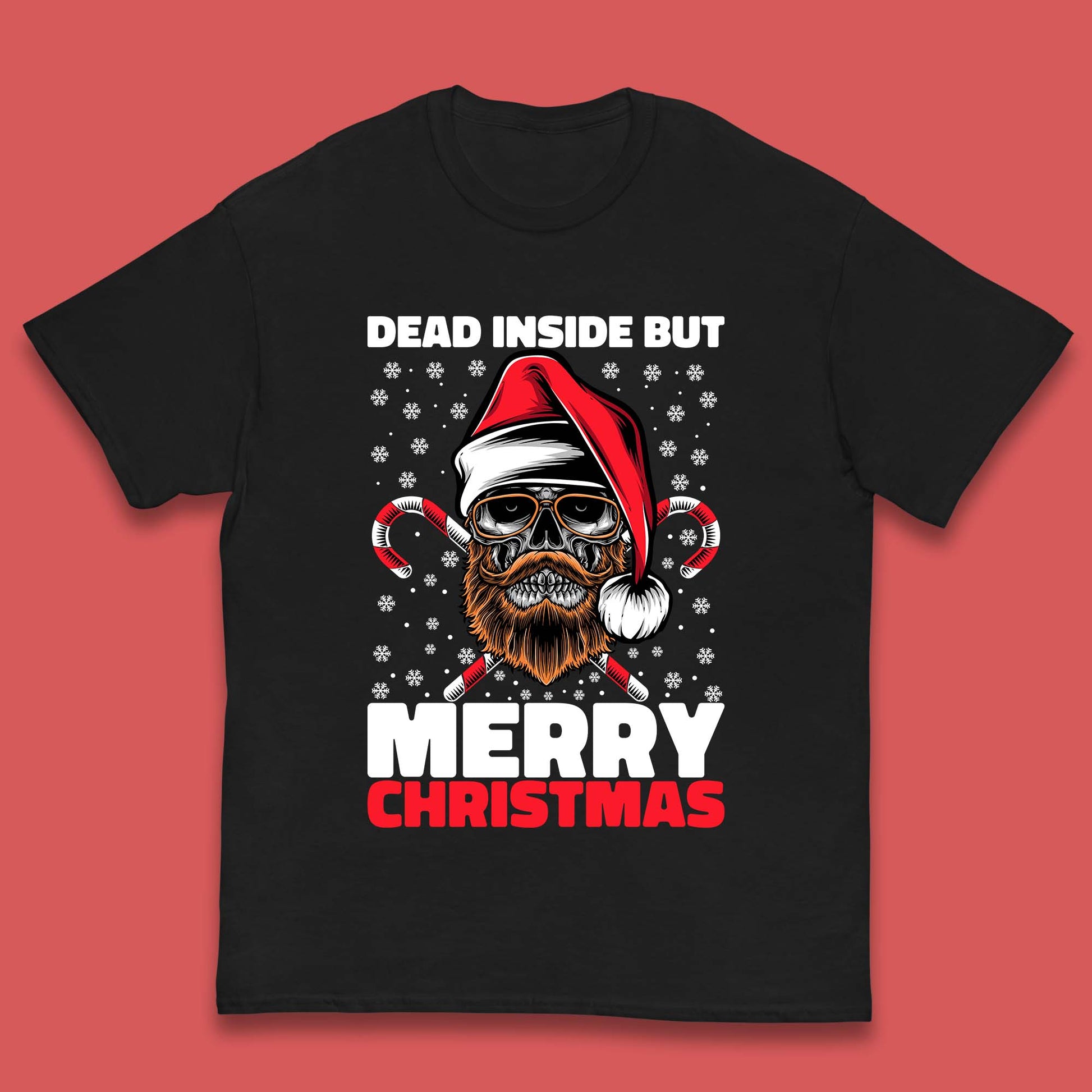 hipster skull christmas t shirt