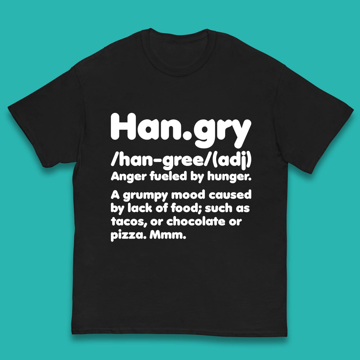Hangry Definition Anger Fuled By Hunger Funny Kitchen Quote Kids T Shirt