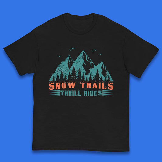 Snow Trail Thrill Rides Kids T-Shirt