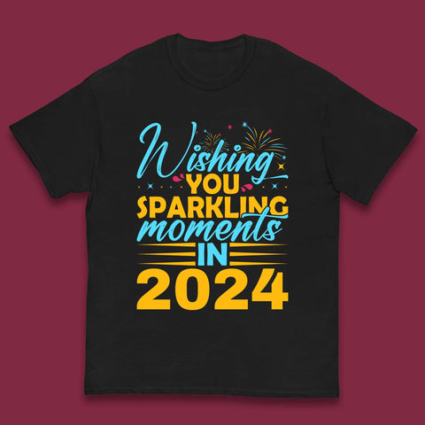 Wishing You Sparkling Moments in 2024 Kids T-Shirt
