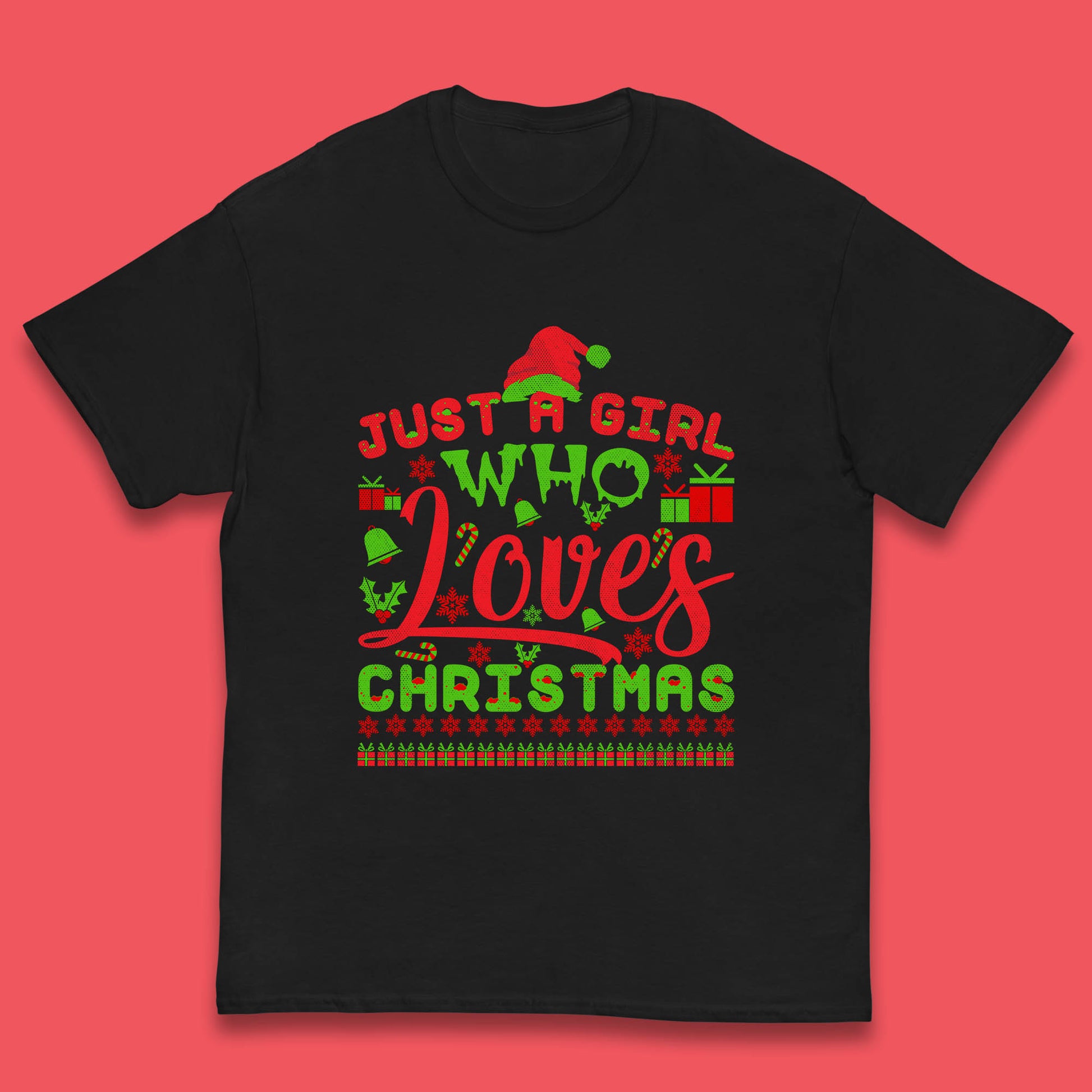 just a girl who loves christmas t shirt