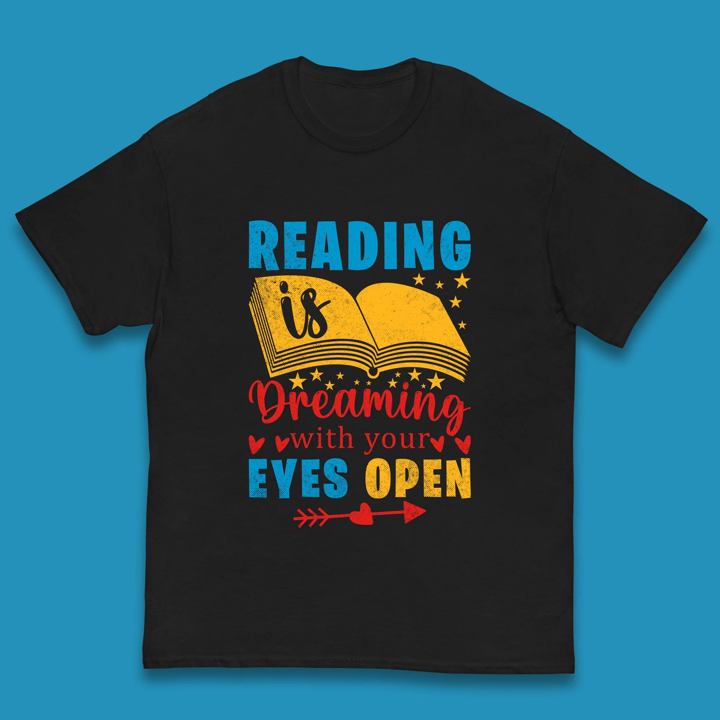 Reading Is Dreaming With Your Eyes Open Book Reading Saying Book Lover Quote Kids T Shirt
