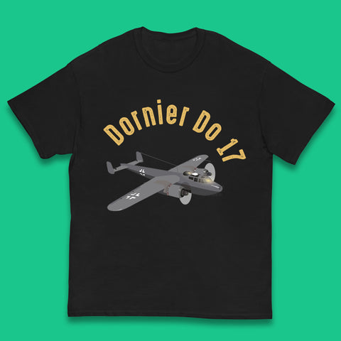 Dornier Do 17 Twin Engined Light Bomber Vintage Retro Military Fighter Jets World War II Remembrance Day Royal Air Force Kids T Shirt