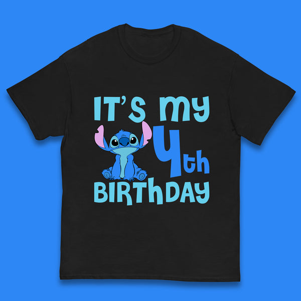 Personalised It's My Birthday Disney Stitch Custom Birthday Year Lilo & Stitch Birthday Party Kids T Shirt