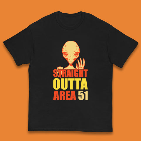 Straight Outta Area 51 Alien Home Space Funny Storm Area 51 UFO Alien Event Kids T Shirt