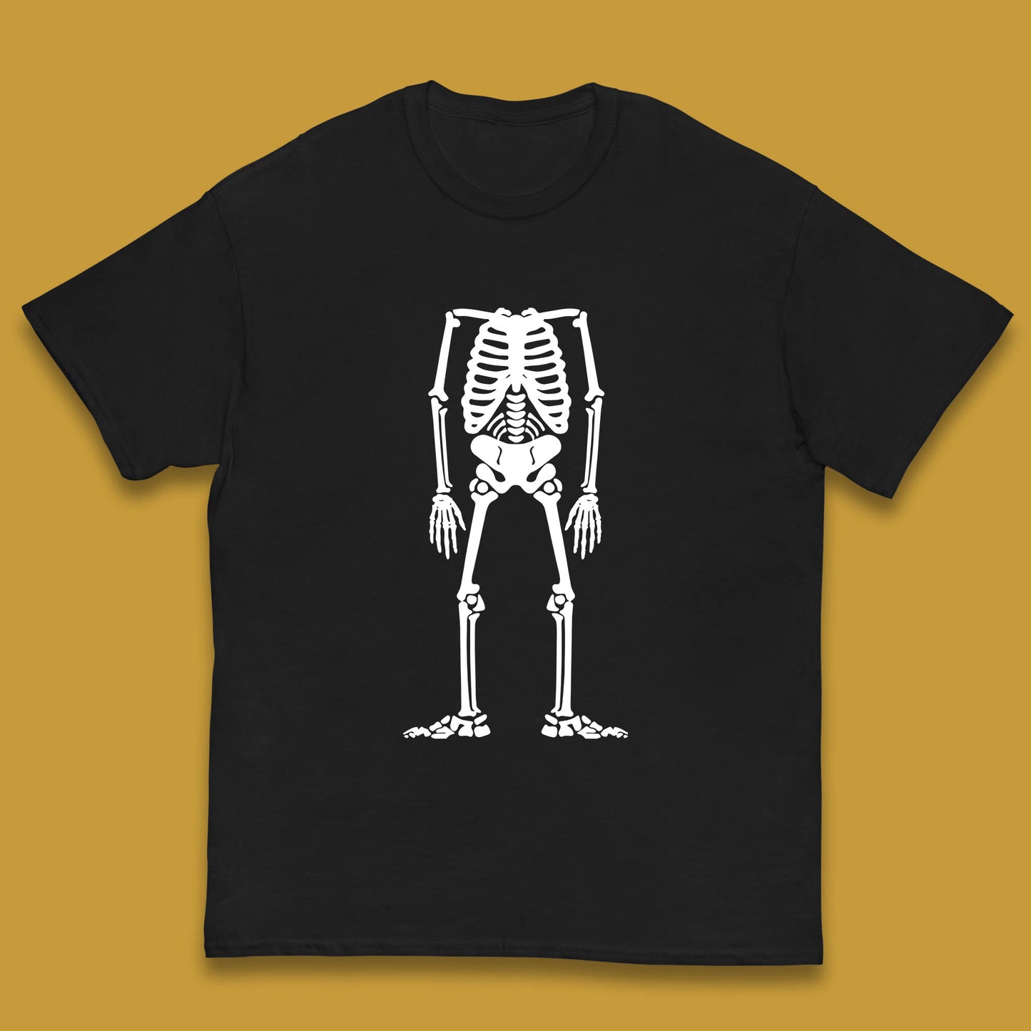 Skeleton Without Head Halloween Headless Skeleton Horror Scary Skull Kids T Shirt