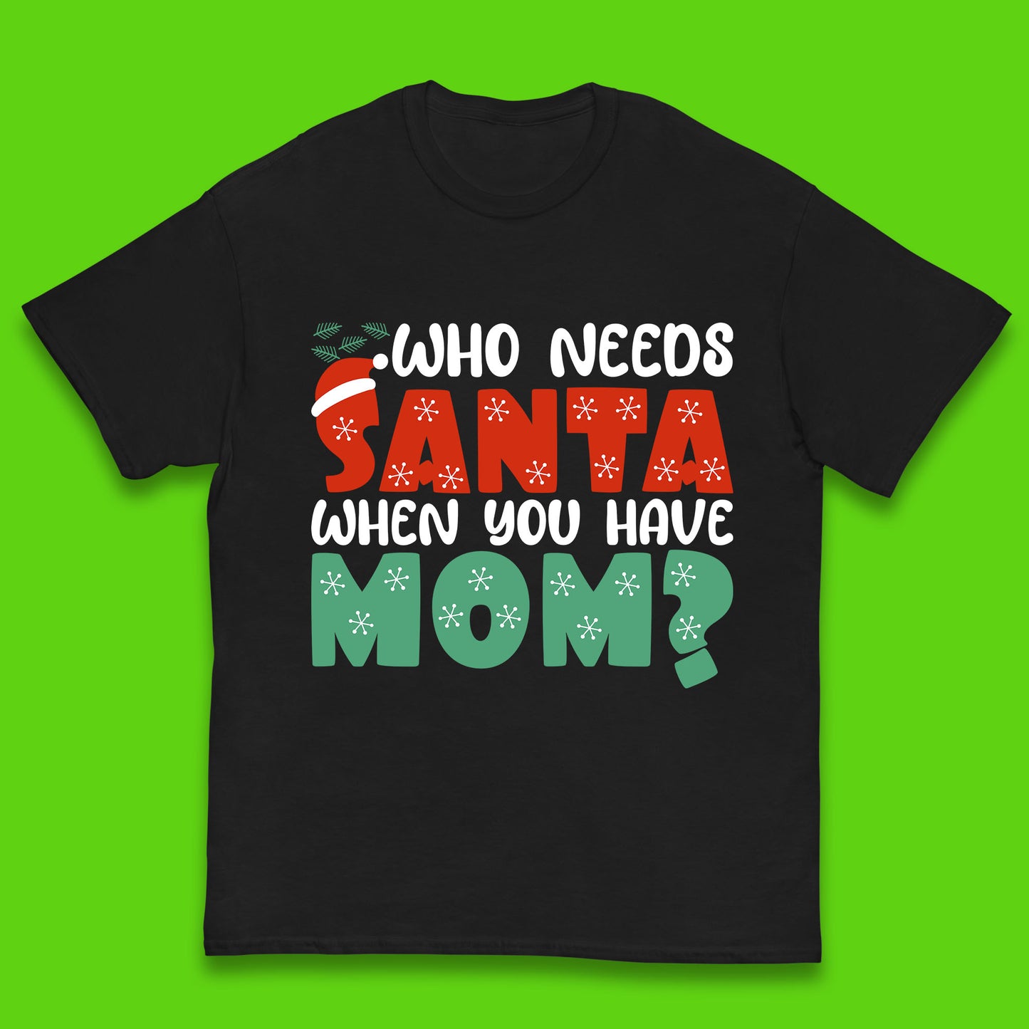 santa mom christmas t shirt