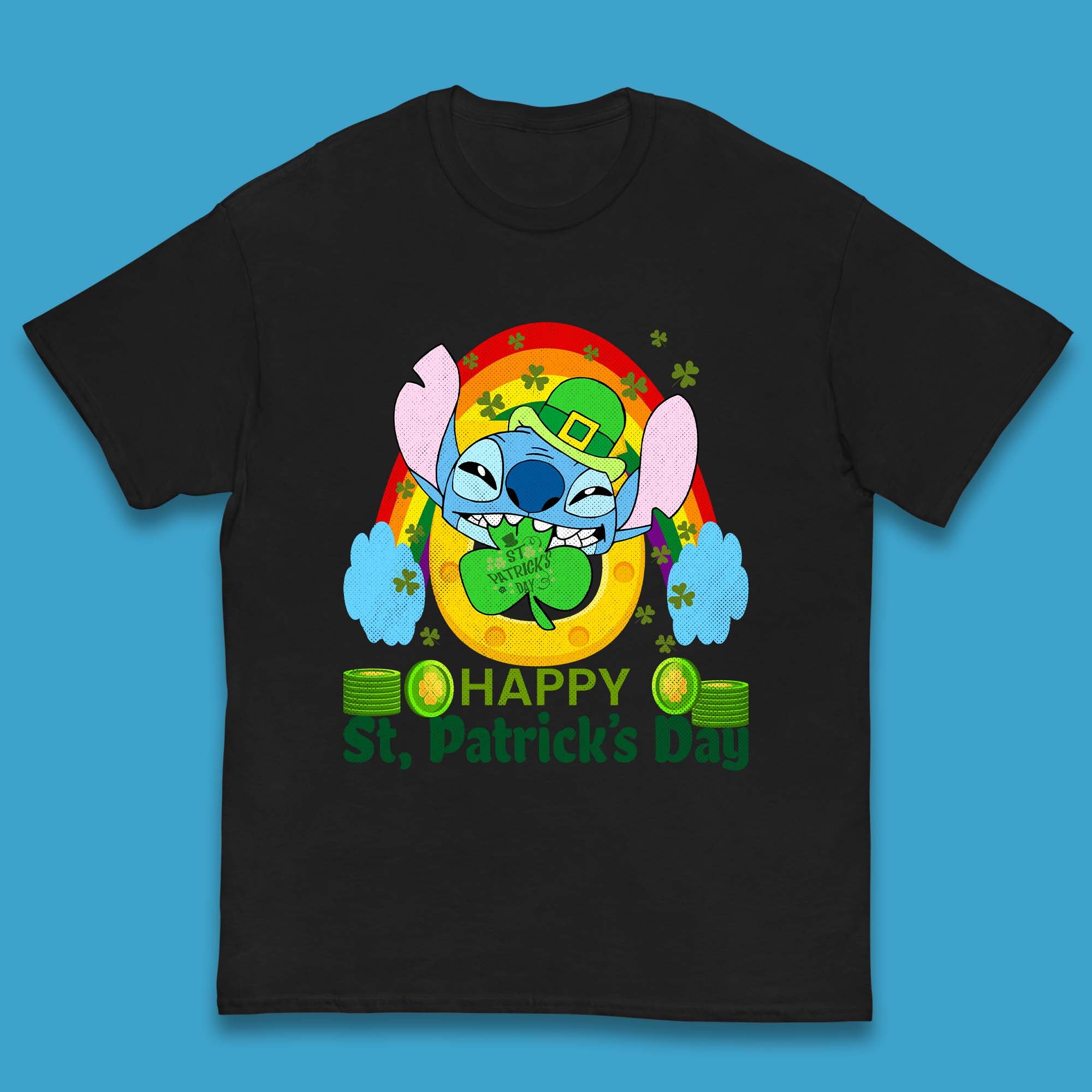 St. Patrick's Day Stitch Kids T-Shirt