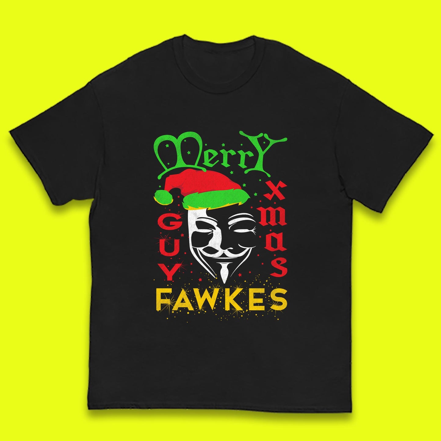 anonymous mask christmas t shirt