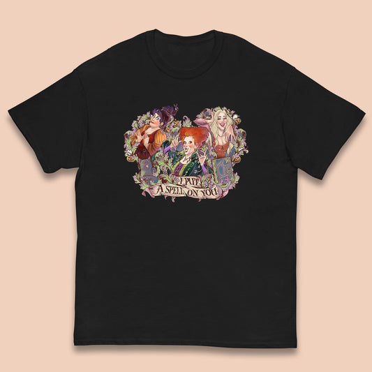 I Putt A Spell On You Halloween Sanderson Sisters Hocus Pocus Vintage Witches Kids T Shirt