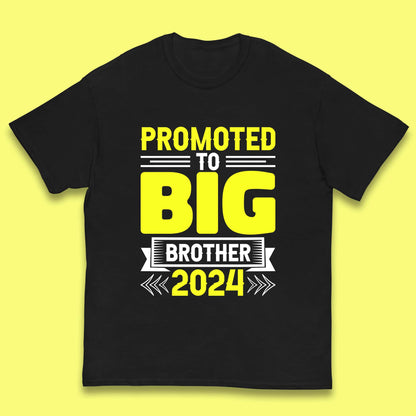 Promoted To Big Brother 2024 Soon To Be Big Brother Siblings Gift Kids T Shirt