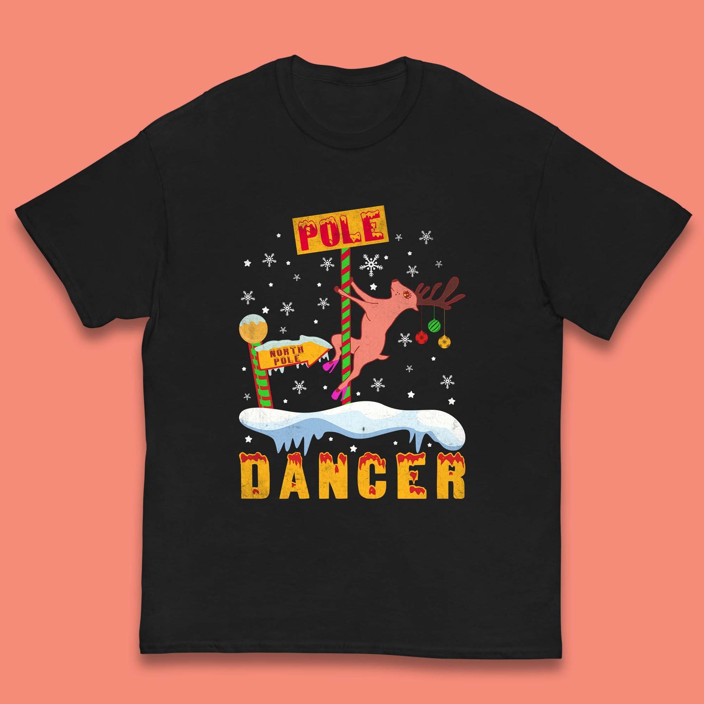 North Pole Dancer Christmas Kids T-Shirt