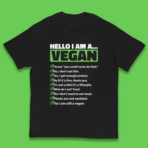 Hello I'm A Vegan Kids T-Shirt