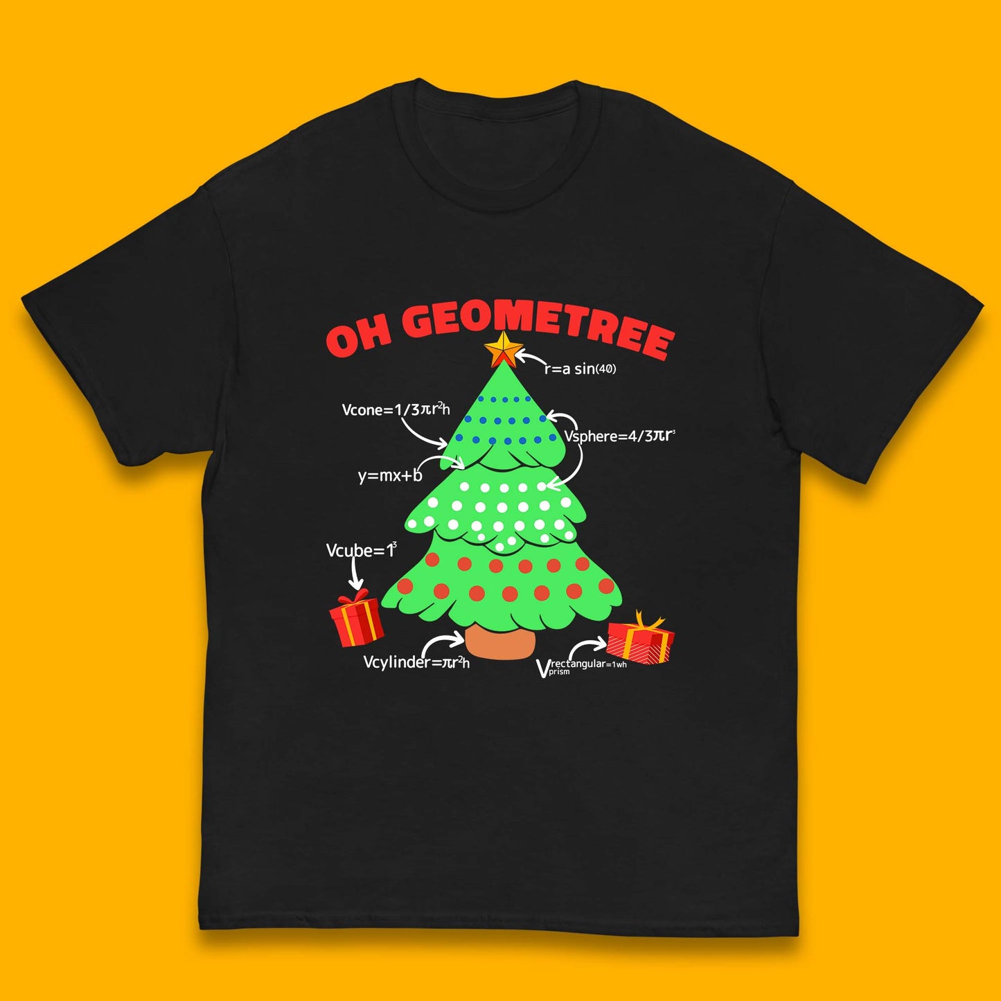 oh geometree christmas tree math geometry t shirt