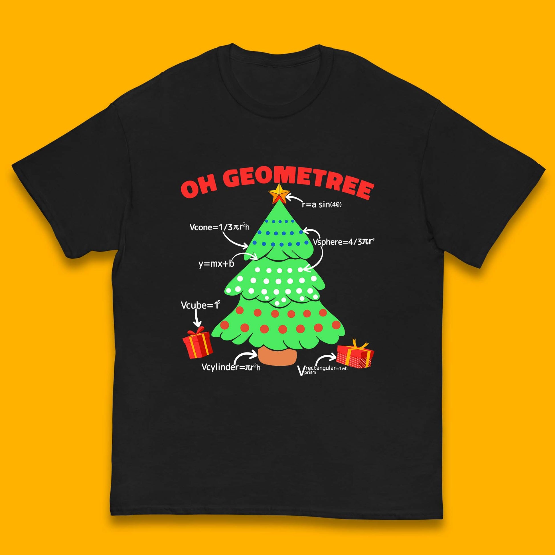 oh geometree christmas tree math geometry t shirt