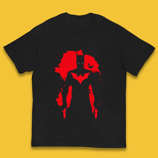Batman Beyond Rises As A Warrior Of Justice Distressed Portrait Art DC Comics Superhero Kids T Shirt