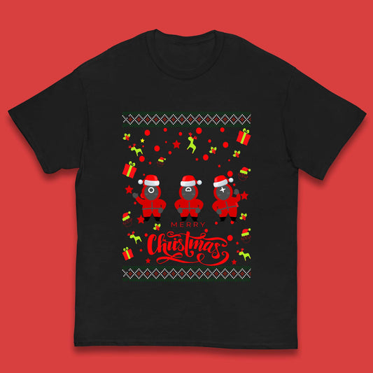 Squid Game Guards Christmas Kids T-Shirt