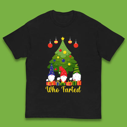 who farted christmas gnomes funny t shirt