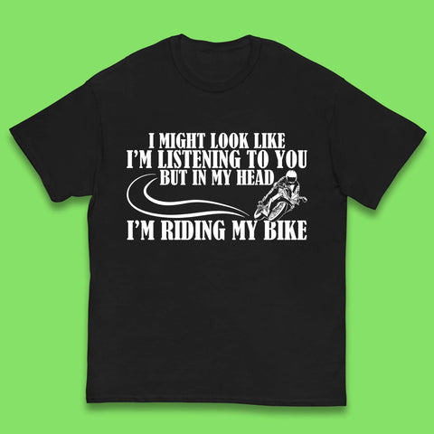 In My Head I'm Riding My Bike Kids T-Shirt