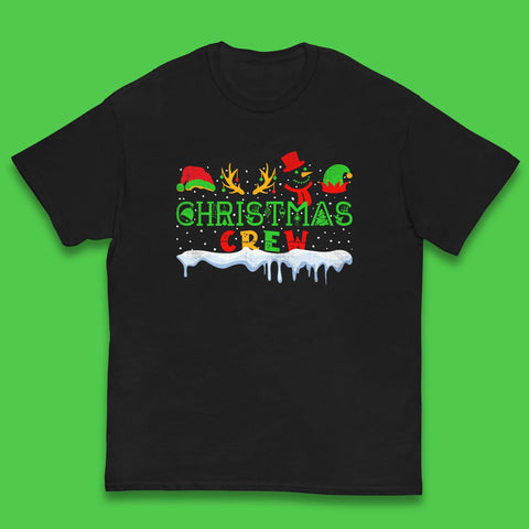 Christmas Crew Santa Claus Reindeer Snowman Elf Xmas Holiday Squad Kids T Shirt