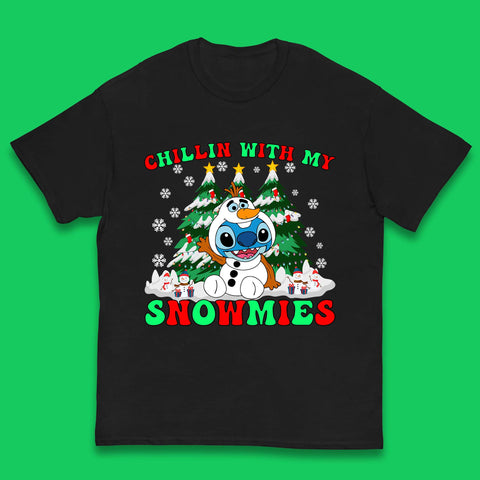 Snowman Stitch Christmas Kids T-Shirt