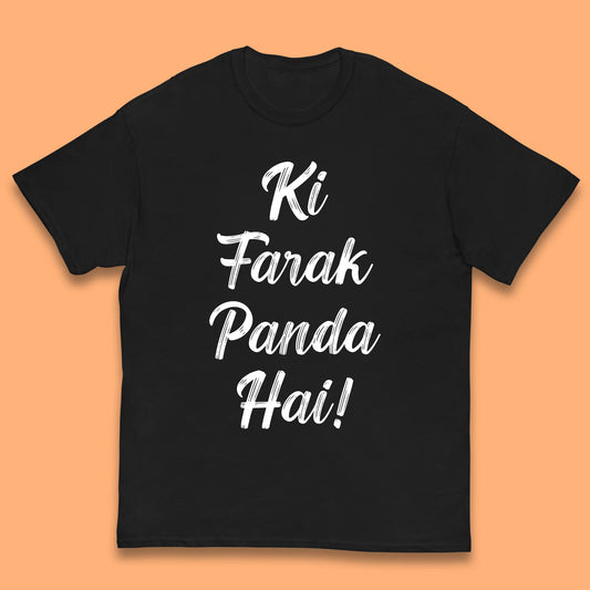 Ki Farak Panda Hai Funny Humorous Novelty Panda Parody Gift Kids T Shirt