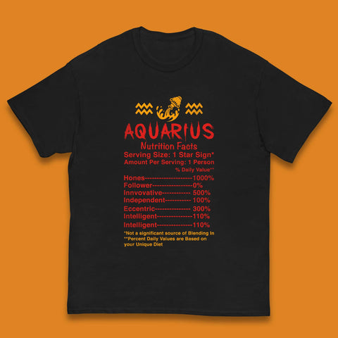 Aquarius Nutrition Facts Kids T-Shirt
