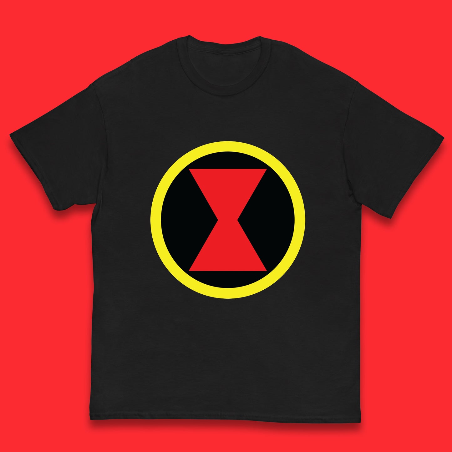 Black Widow Diy Black Symbol Logo Marvel Avengers Superhero Marvel Comics Gift for Marvel Fan Kids T Shirt