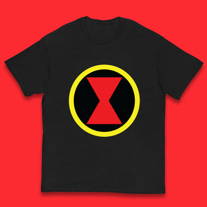 Black Widow Diy Black Symbol Logo Marvel Avengers Superhero Marvel Comics Gift for Marvel Fan Kids T Shirt