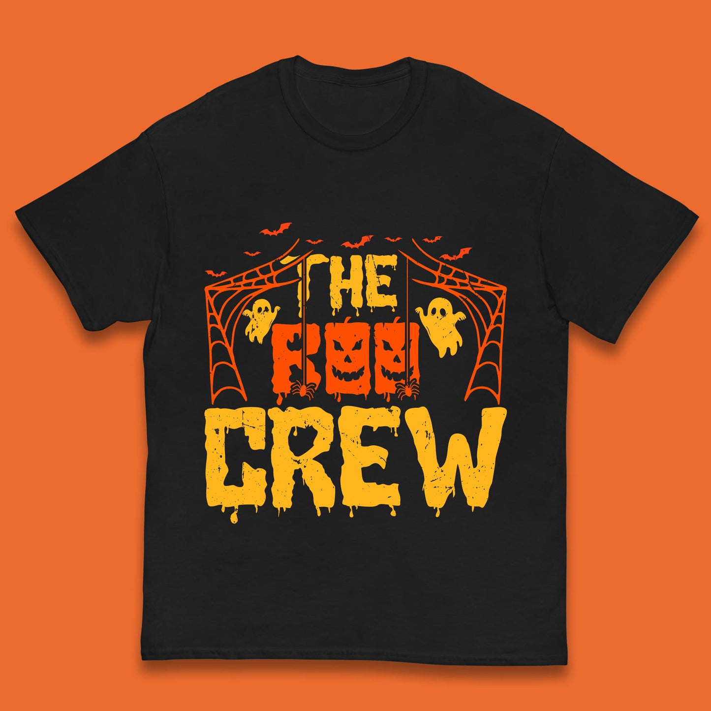 The Boo Crew Halloween Horror Spooky Boo Squad Matching Halloween Costume Kids T Shirt