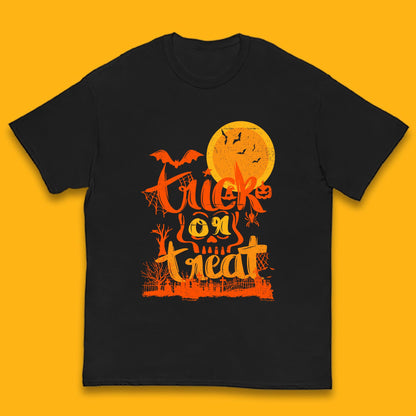 Trick Or Treat Happy Halloween Horror Scary Spooky Season Halloween Vibes Kids T Shirt
