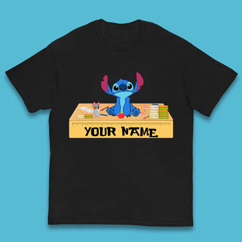 Personalised Disney Stitch Welcome Back To School Your Name Lilo & Stitch School First Day Of School Kids T Shirt