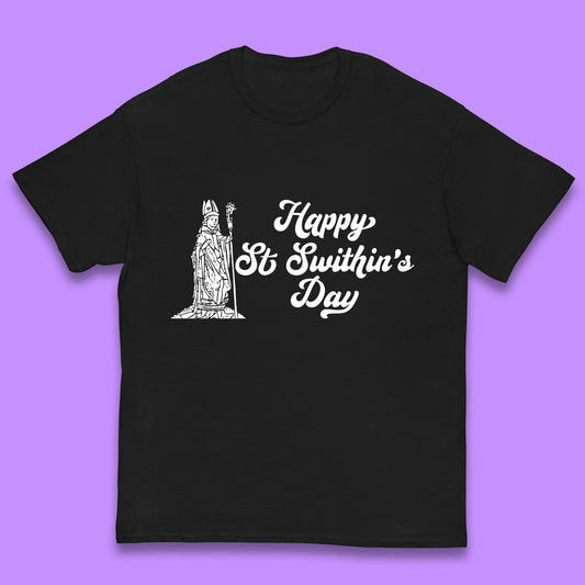 Happy St. Swithin's Day Swithun Weather Folklore Saint Swithun's Day Kids T Shirt