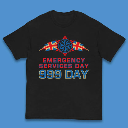 Emergency Services Day 999 Days United Kingdom Emergency Services First Responder Annual Holiday Kids T Shirt