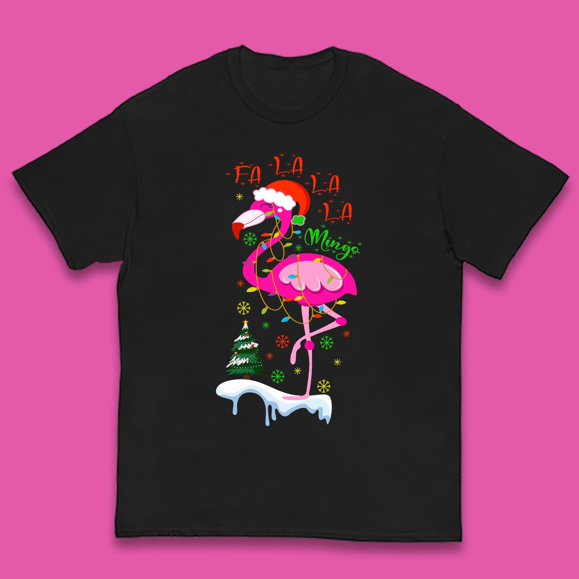 flamingo christmas t shirt