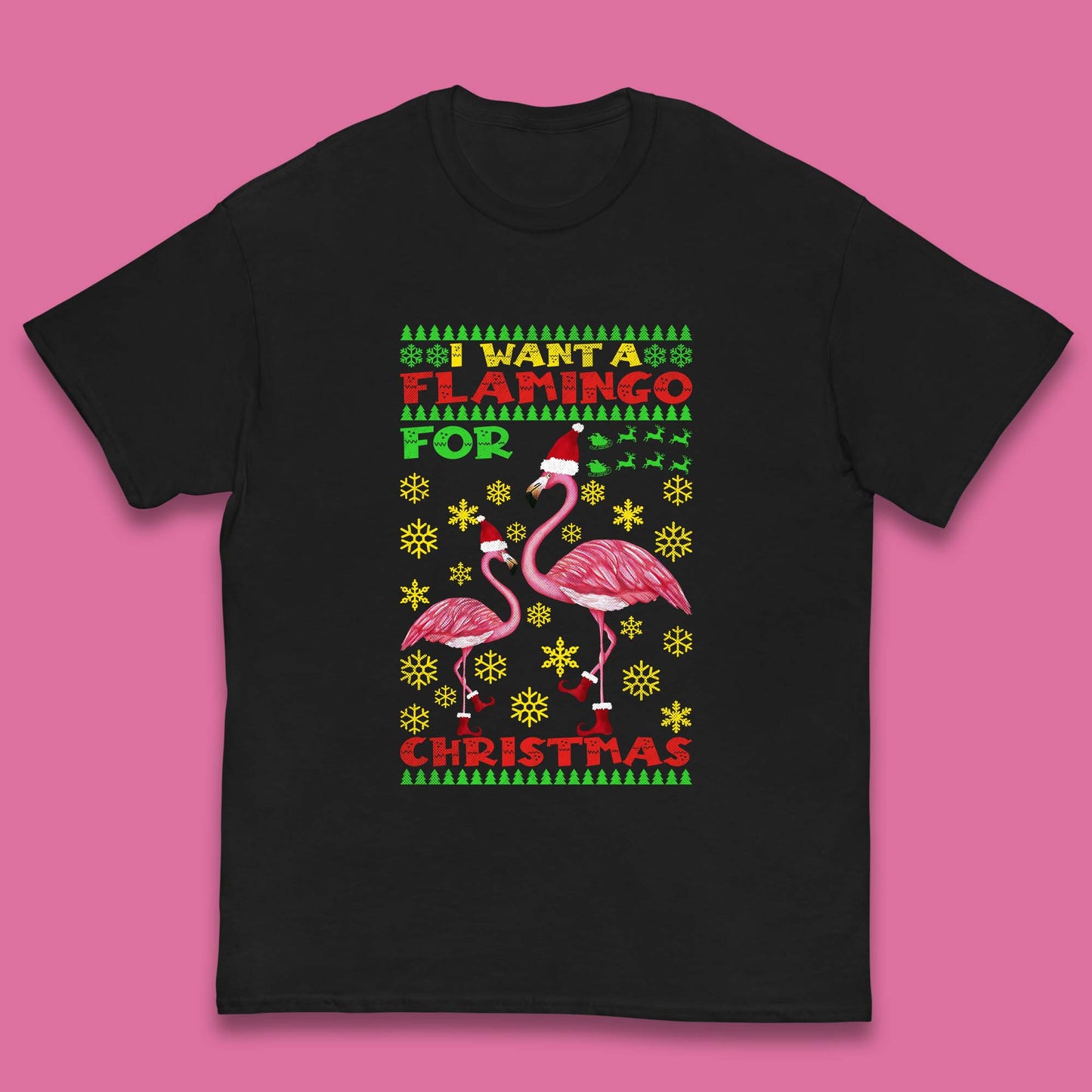 flamingo christmas t shirt