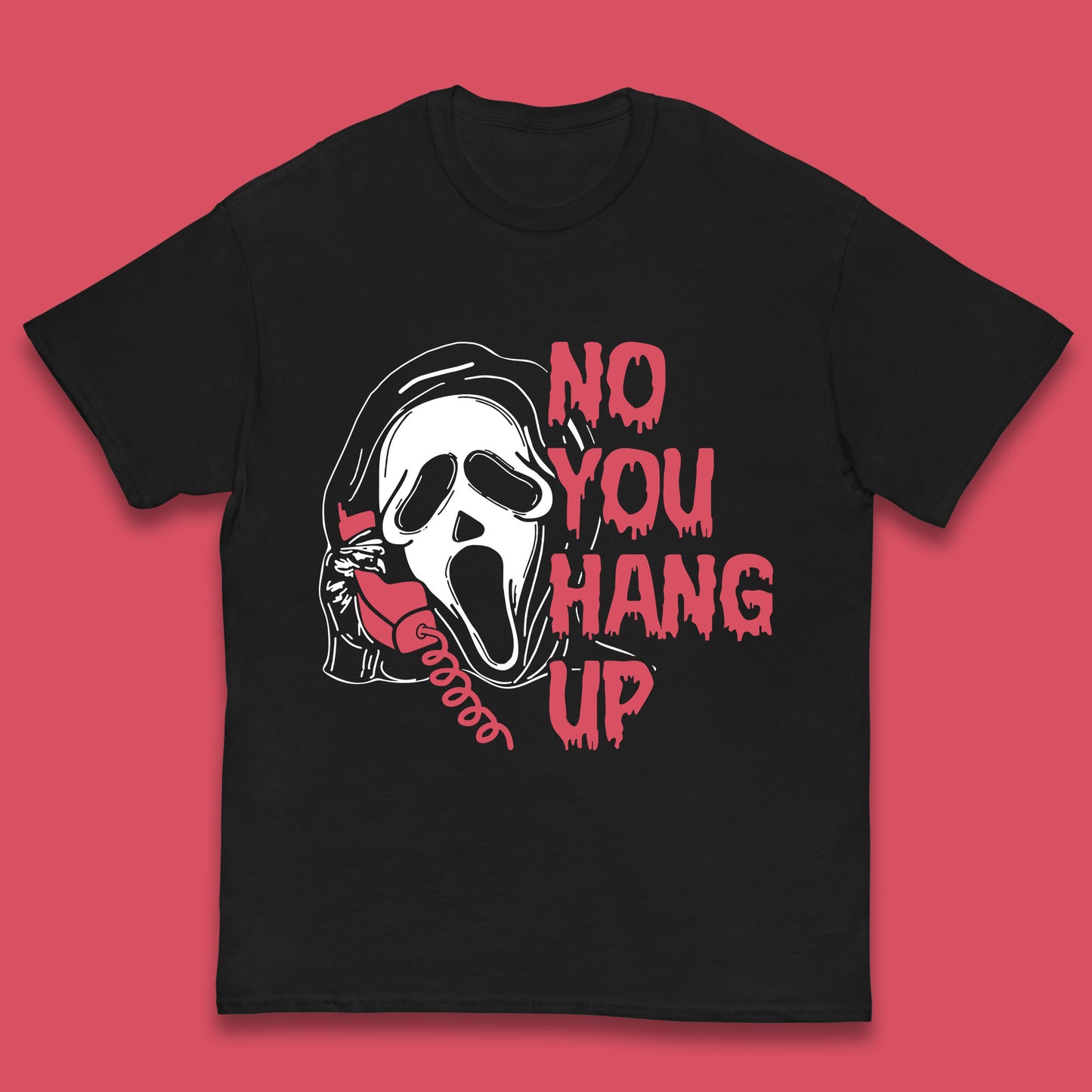 No You Hang Up Scream Ghost Funny Halloween Horror Movie Kids T Shirt